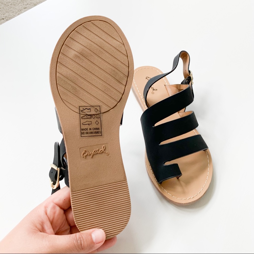 🌺5/$20 Qupid Black Sandals - Picture 7 of 8